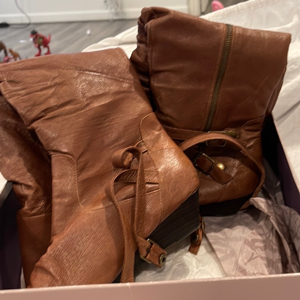 Brown bakers boots 9m knee high boots